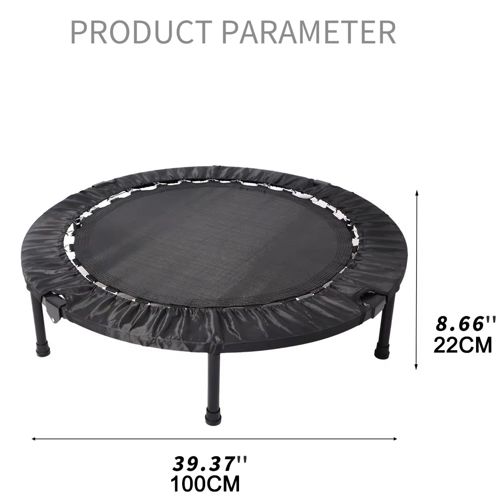 Foldable Mini Exercise Trampoline Portable Fitness Rebounder Sport for Adults Jumping Training Indoor/Outdoor for Home Workout