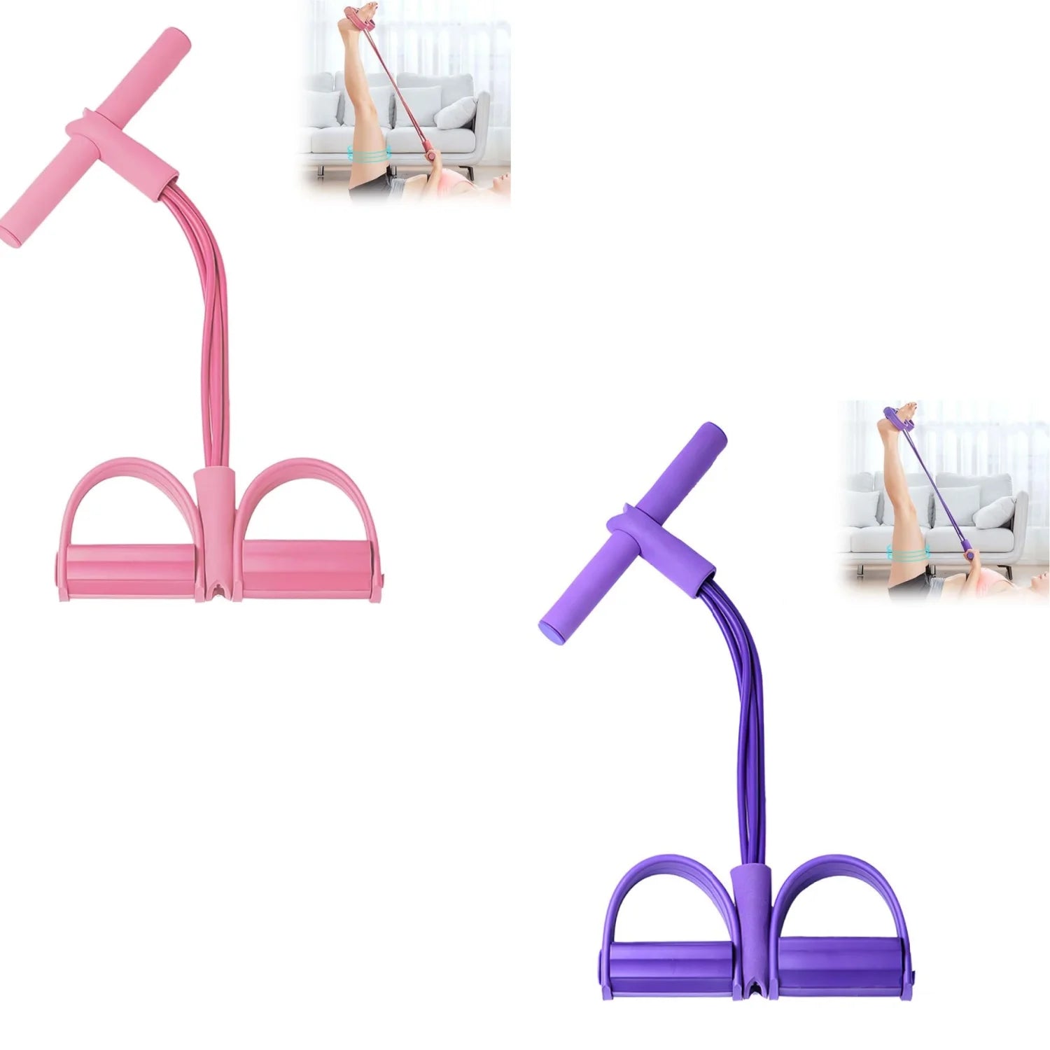 Fitness Resistance Band Foot Pedal Abdominal Exercise Auxiliary Thin Belly Leg Fitness Home Gym Equipment Women Six Rope Stretch