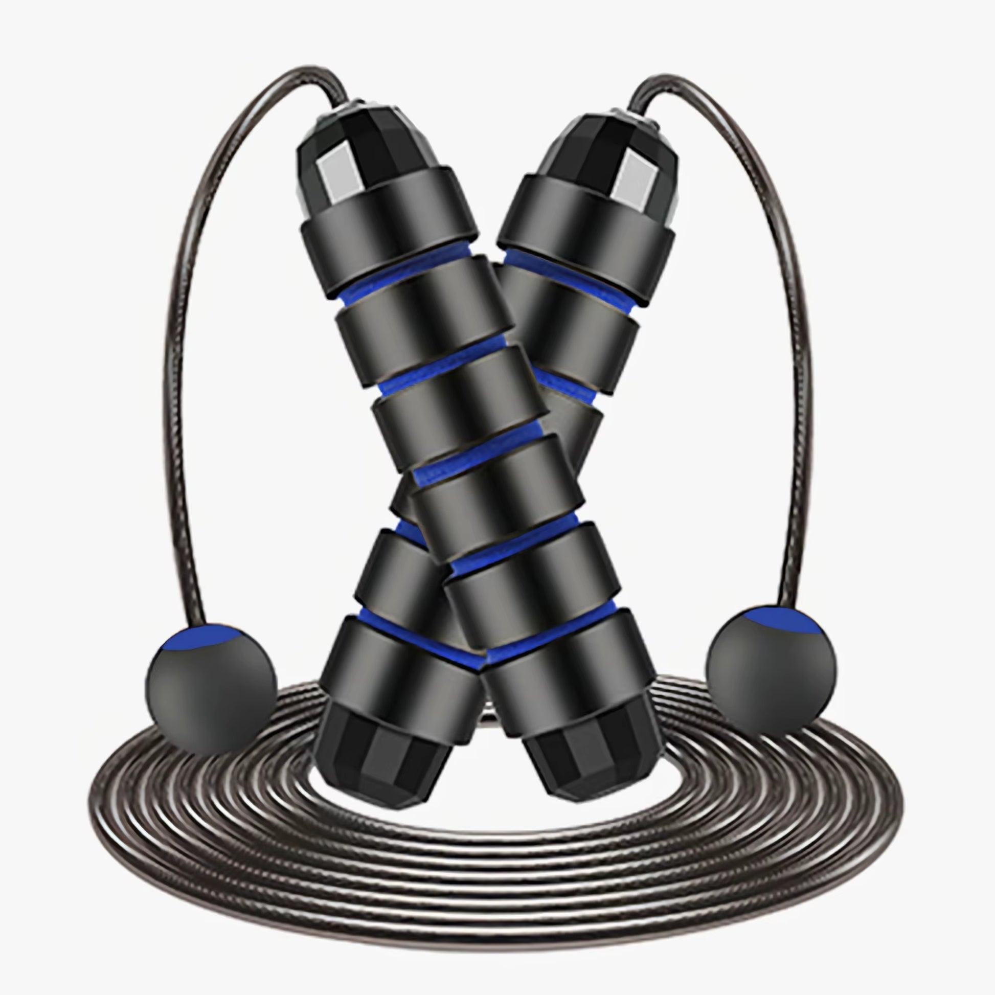 With Ball Bearings Adjustable Tangle-Free Speed Wire Jump Rope Workout with Foam Handles for Fitness Home Workouts and Slim Body